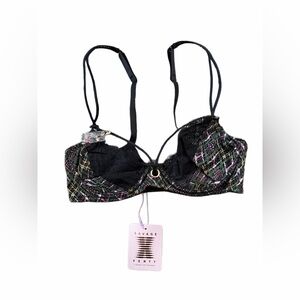 Savage X Fenty Multicolor Plaid Lace Bra 34D